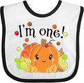 inktastic I'm One- Pumpkin Birthday Autumn Baby Bib