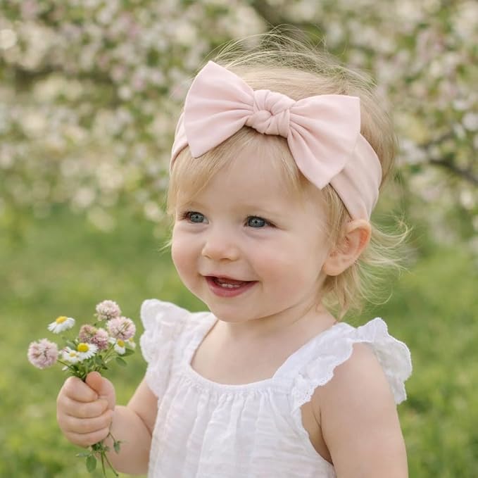 Baby Girl Headbands-Infant, Toddler Cotton Handmade Hairbands - Image 6
