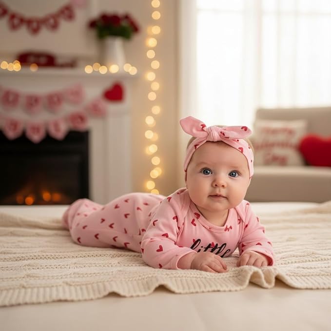 AMAWMW Newborn Baby Girl Little Sister Sleeper Gown Stripe Long Sleeve - Image 3
