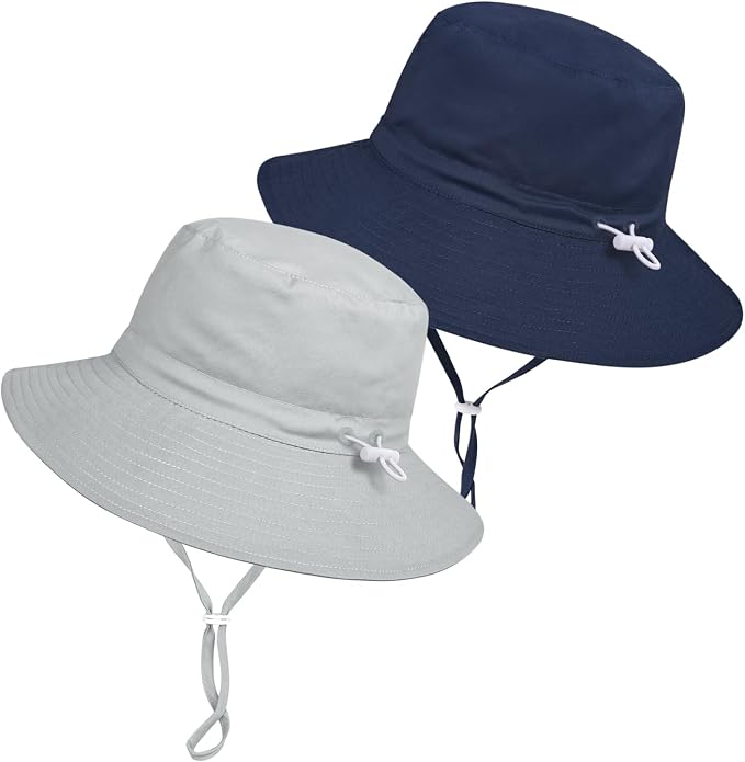 Baby Toddler Sun Hat, Boys Girls Adjustable Bucket Hat by DANMY