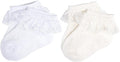 EPEIUS Baby Girl Ruffle Socks, Eyelet Frilly Lace Socks by EPEIUS