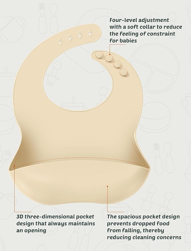 Silicone Baby Feeding Set 9 Pcs, Spill-Proof Suction Plate, Silicone spoon&forks - Image 6