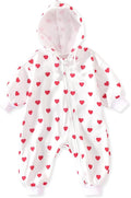 Unutiylo Unisex Baby Boys Girls Long Sleeve Infant Baby Zipper Hooded Jumpsuits by Unutiylo