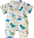 Kuriozud Baby Girl Boy Romper Pajamas Onesie Short Sleeve Button Down Pjs by Kuriozud