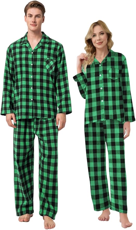 Schbbbta Family Matching Pajamas Holiday Sleepwear Long Sleeve Pjs Sets
