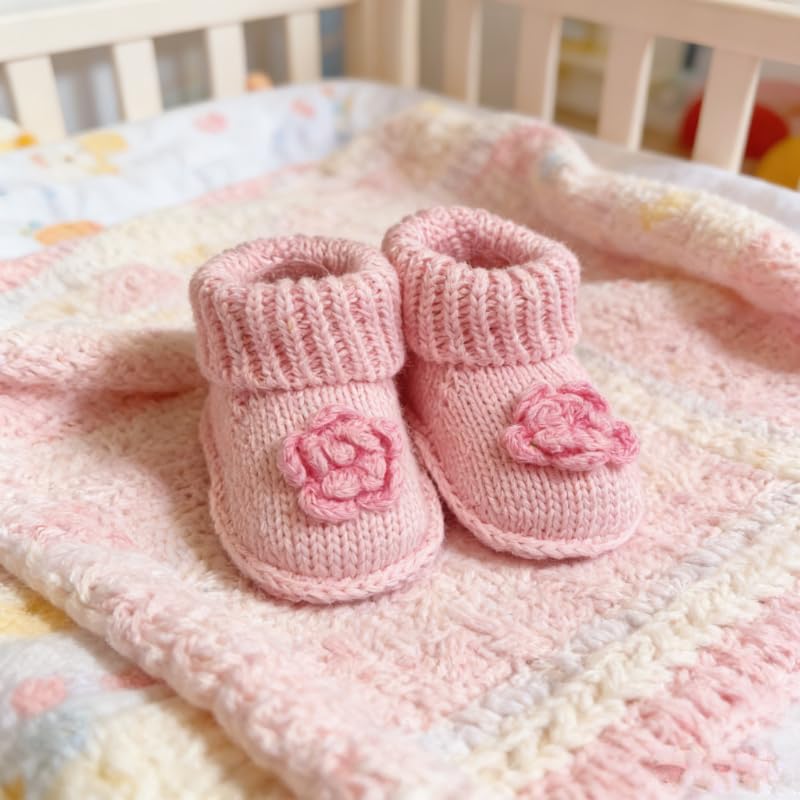 2 pairs Cute Knit Animal Baby Booties - Image 4