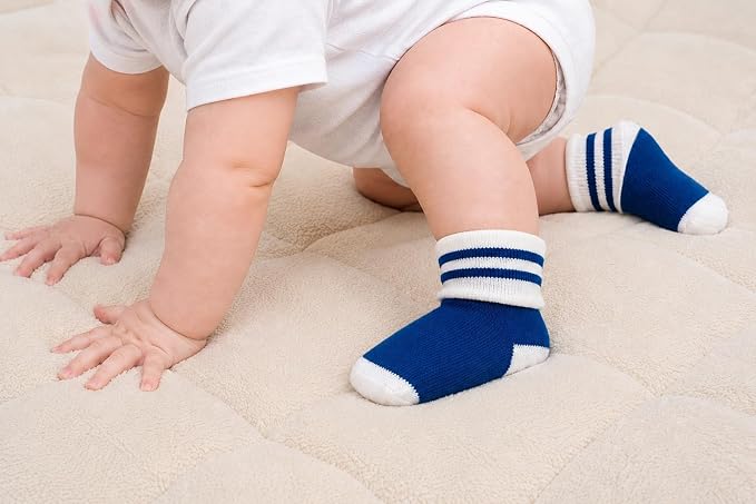 RATIVE Newborn Baby Socks 0-6, 6-12 Months Terry Turn Cuff Socks - Image 3