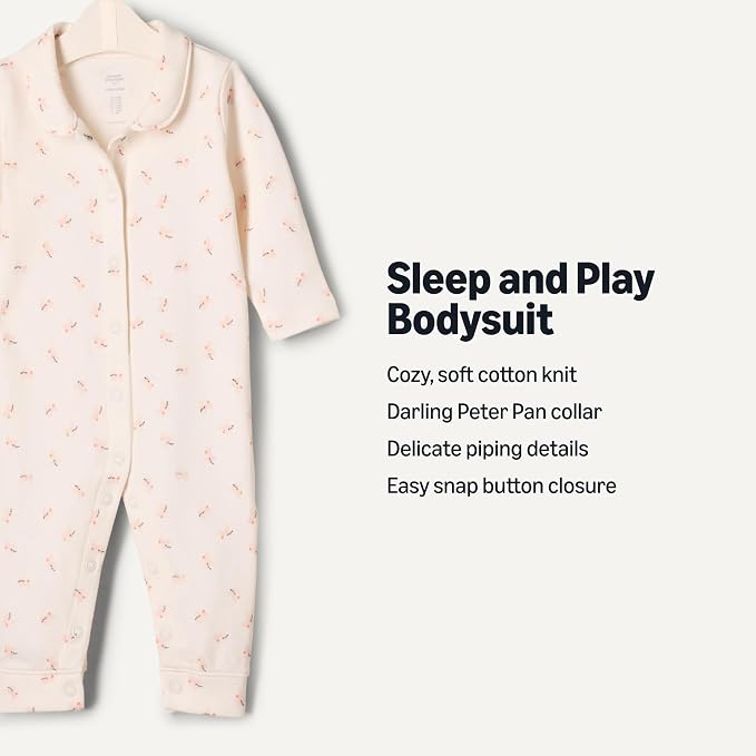 Amazon Essentials x Sofia Grainge Unisex Babies' Cotton Footless Sleepsuit - Image 2