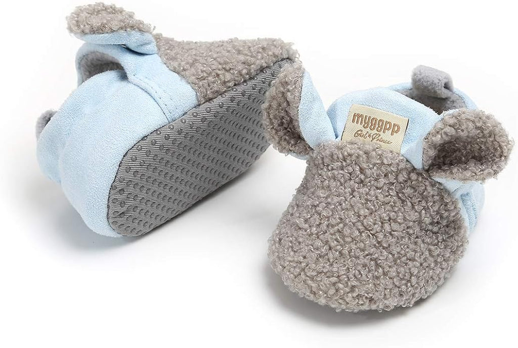 Ohwawadi Infant Baby Boys Girls Slippers Cozy Fleece Booties Soft Bottom Warm - Image 5