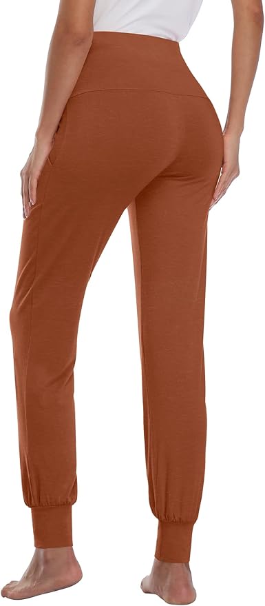 AMPOSH Women's Maternity Pants Stretchy Lounge Workout Pants Casual Loose Comfy Pregnancy Joggers with Pockets