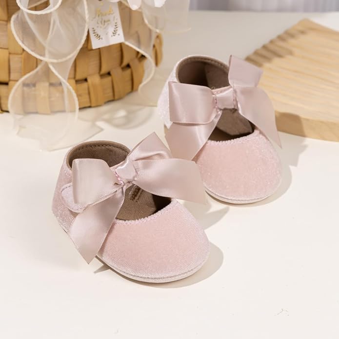 KIDSUN Infant Baby Girls Mary Jane Shoes Non-Slip Rubber Sole Ballet Slippers - Image 6
