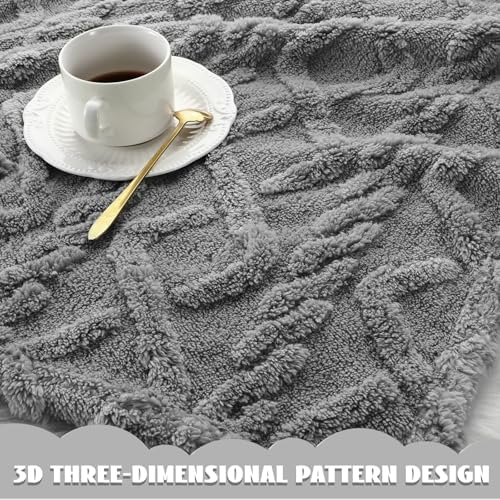 VitalCozy 4 Pcs Fleece Baby Blankets 3D Plush Soft Newborn, Dark Color | - Image 3