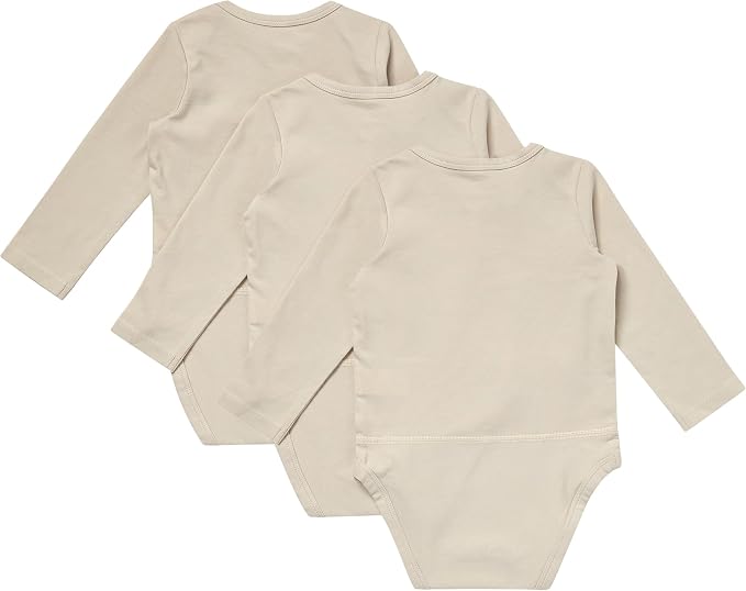 Hanes Baby Pure Comfort Long Sleeve Bodysuits, Infant Bodysuits, Boys & Girls - Image 2