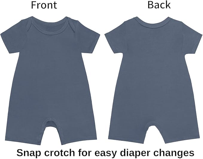GUISBY Baby Rayon Romper Pajamas, 0-24M | Silky Soft Feel，Snap Closure，Footless - Image 3
