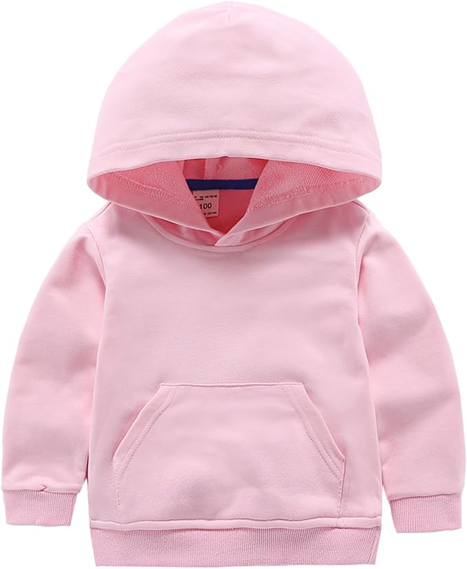 Baby Kids Boy Girl Solid Casual Pocket Hoodie Sweatershirt Long Sleeve Pullover by RUIBETYHUA