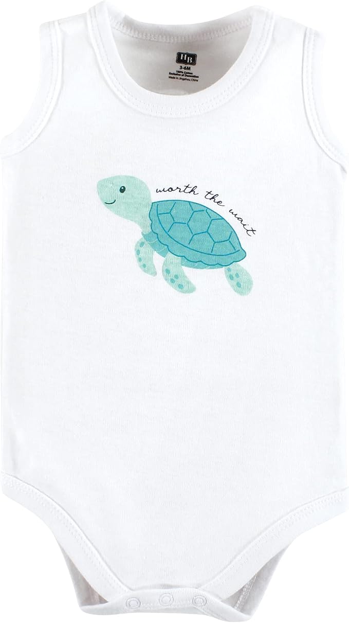 Hudson Baby Unisex Baby Cotton Sleeveless Bodysuits - Image 5