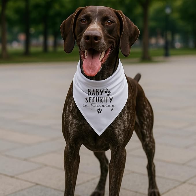 Baby Security in Training Dog Bandana, Dogs Pregnancy Announcement Bandana - Image 5