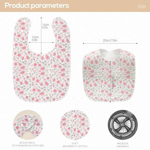 8 Pack Baby Bibs Unisex Adjustable with Snaps Ultra Soft Absorbent Drooling Teething for Boys and Girls