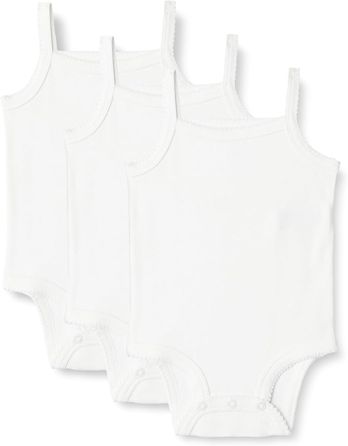 Amazon Essentials Baby Girls' Cotton Sleeveless Bodysuits, Baby Clothes by AmazonEssentials
