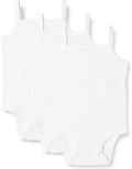 Amazon Essentials Baby Girls' Cotton Sleeveless Bodysuits, Baby Clothes by AmazonEssentials
