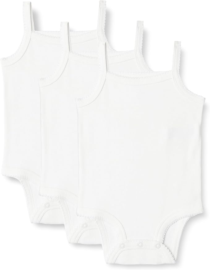 Amazon Essentials Baby Girls' Cotton Sleeveless Bodysuits, Baby Clothes by AmazonEssentials