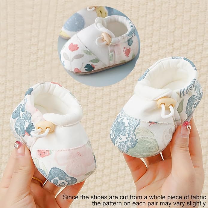 Baby Booties Toddler Cozy First Walking Boots Stay-on Soft Cozy Cotton Non-Slip - Image 3
