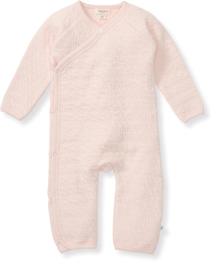 Burt's Bees Baby Long Sleeve Quilted Wrap-Front Jumpsuit, 100% Organic Cotton by BurtsBeesBaby