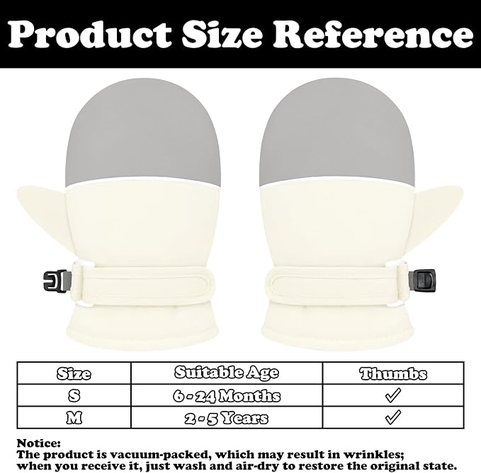 Sarfel Toddler Mittens Waterproof Toddler Gloves Baby Winter Mittens Toddler - Image 6