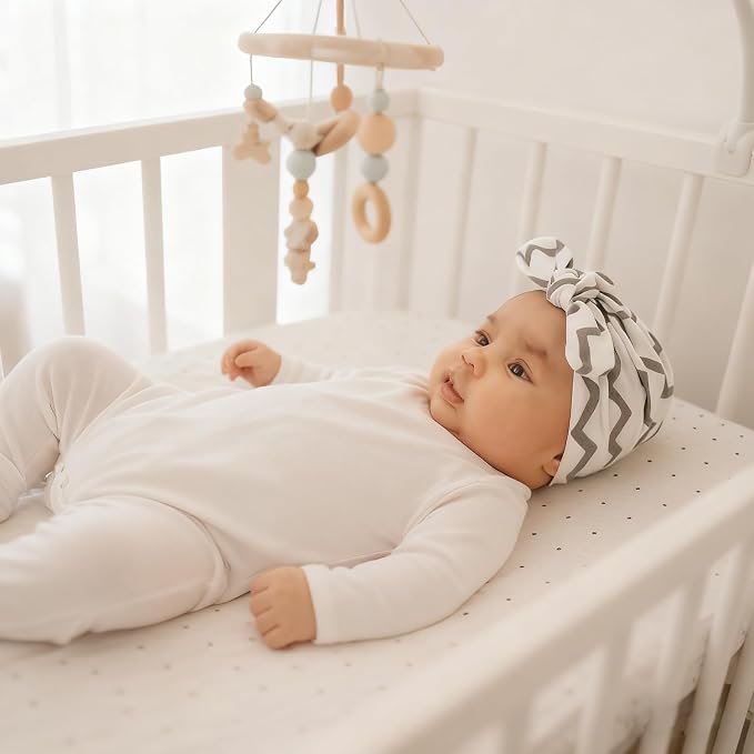 LIDHAY 4PCS Newborn Baby Hospital Hats Beanie Bow Infant Caps Cotton Preemie - Image 4