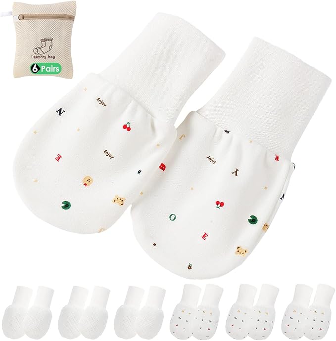 Baby Anti Scratch Mittens by 1+one+enjoy
