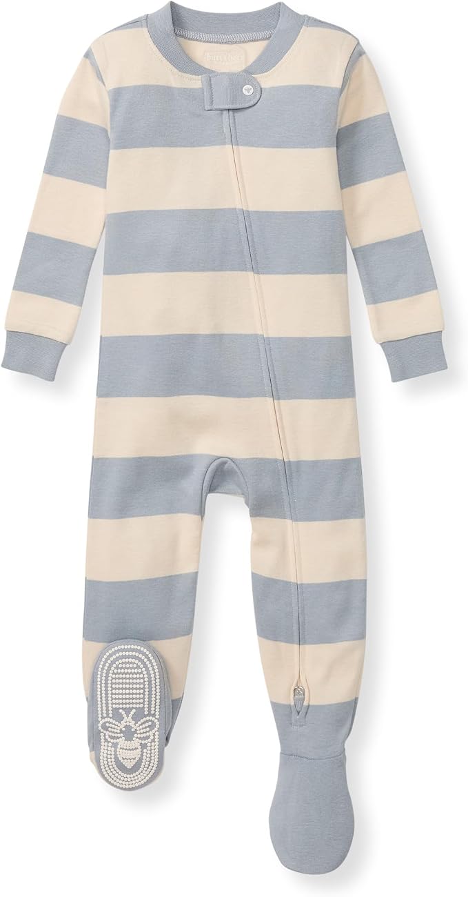 Burt's Bees Baby Boys Organic Cotton, Snug Fit Footed Sleeper Pajamas | by BurtsBeesBaby