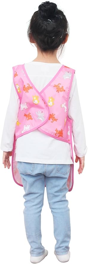 Kids Painting Apron – Waterproof Art Smock for Toddlers & Preschoolers, Messy Play, Baking, Crafts, Cooking, Mealtime