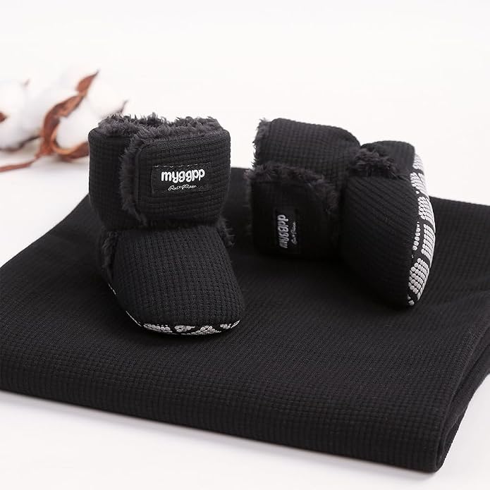 Ohwawadi Infant Baby Boots Boys Girls Cozy Fleece Slippers Snow Boots Winter - Image 5