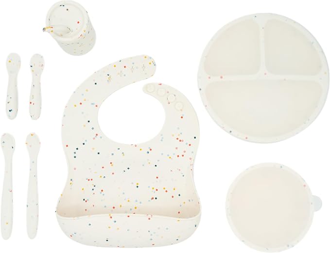 WeeSprout Baby Led Weaning Bundle, Silicone Suction Bowl, Bib & Cup, Develops by WeeSprout