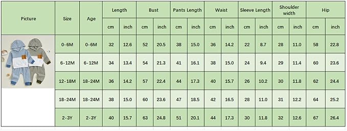 Infant Baby Boy Fall Winter Clothes Outfit Hooded Long Sweatshirt Pant Set - Image 9