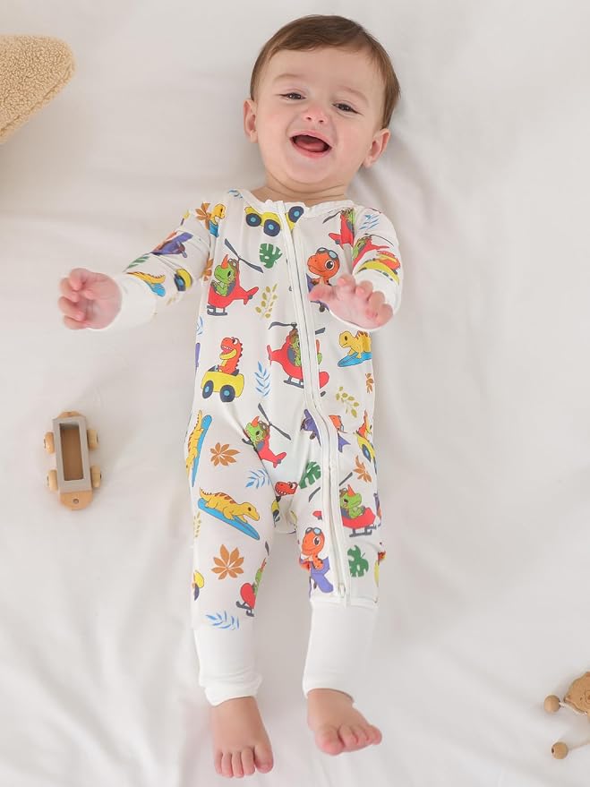 GUISBY Baby Footless Pajamas, Rayon of Bamboo, NB-2T | Rayon of bamboo softness - Image 4