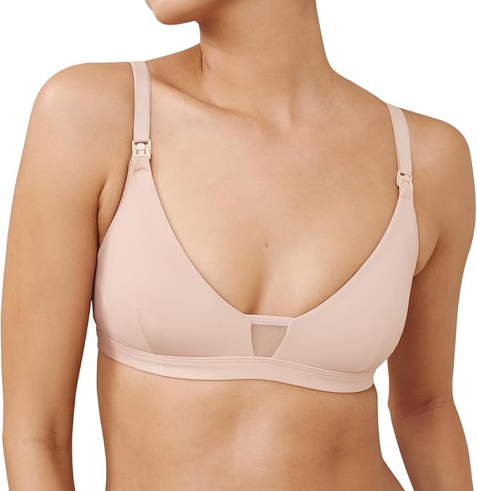 Pepper Nursing Wirefree Bra | Wireless Maternity Bra for Women, Drop-Down Cups with One-Hand Clasp (XXS-XL)
