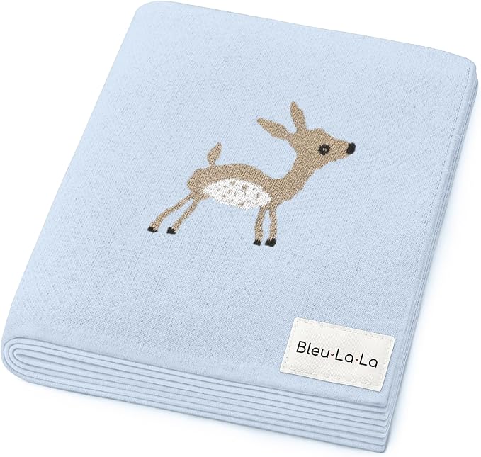 Knit Baby Swaddle Blanket by BleuLaLa
