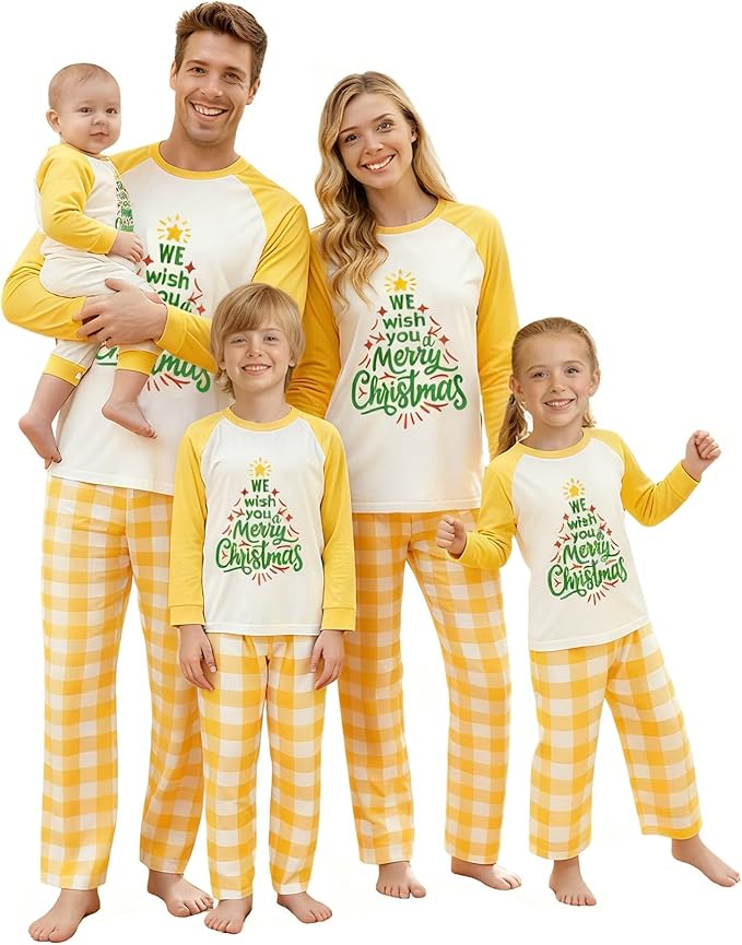 Awoscut Family Christmas Pajamas Matching Pajamas for Family, Xmas PJs Sets Holiday Sleepwear