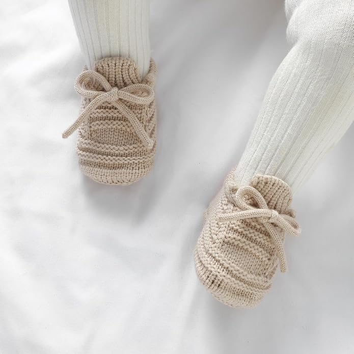 Neiwech Baby Booties Newborn Cozy Soft Warm Knitted Crib Shoes - Image 6