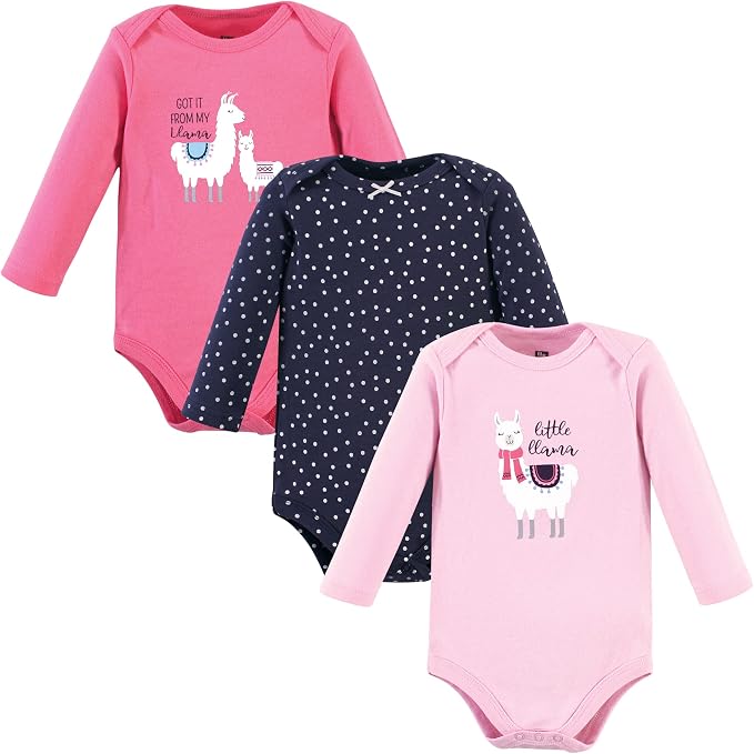 Hudson Baby Baby Girls' Cotton Long-sleeve Bodysuits 3-pack by HudsonBaby