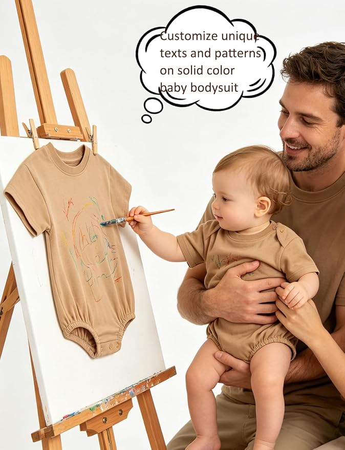 Baby Bubble Onesie Romper 100% Organic Cotton Clothes Short Sleeve Summer Solid - Image 5