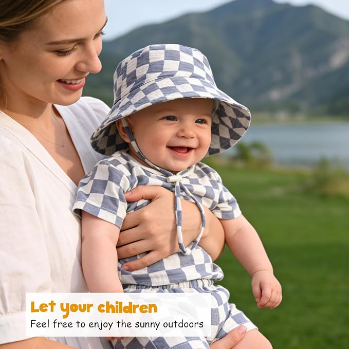 Baby Sun Hat Infant Toddler Summer Cotton Yarn Bucket Hat - Image 4