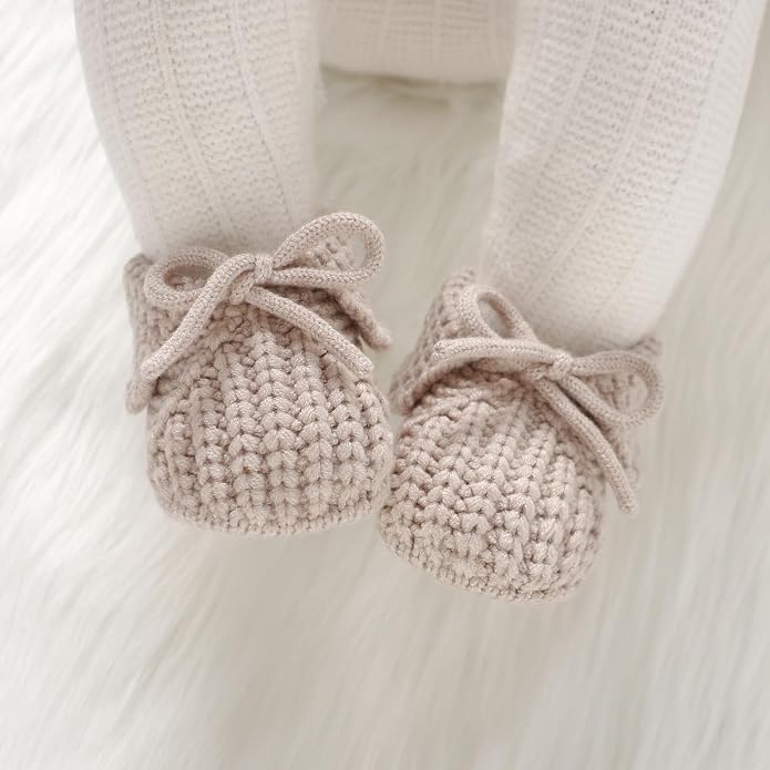 mimixiong Baby Booties Newborn Infant Sock Shoes | Hand Knitting Crochet Boy - Image 4
