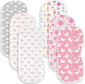 6 Pack Pink Burp Cloths Baby Boys Girls by Spriggenix