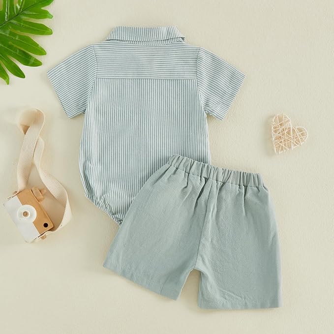 PUHHAPIEY Baby Boy Gentleman Wedding Outfit Dress Romper Suspender Pants | 0 3 - Image 7