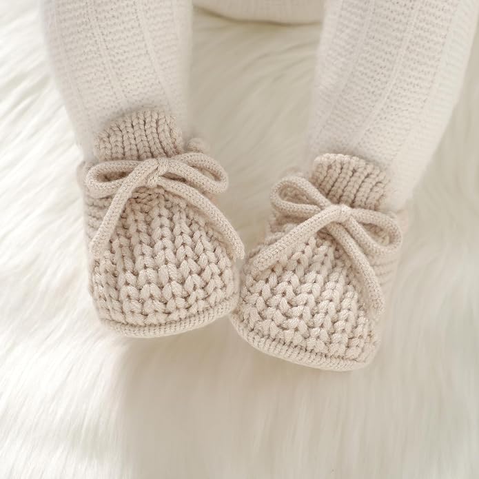 Baby Booties Newborn Baby First Shoes | Cozy Warm Knit Soft Booties - Image 4