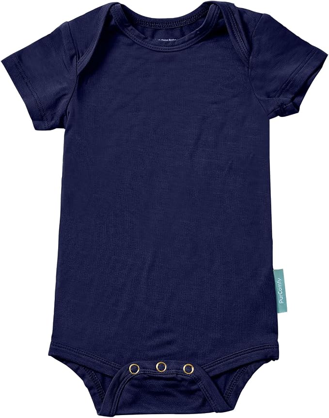 PurComfy Bamboo Viscose Short Sleeve Bodysuit Baby, Unisex Baby | Ideal by PurComfy