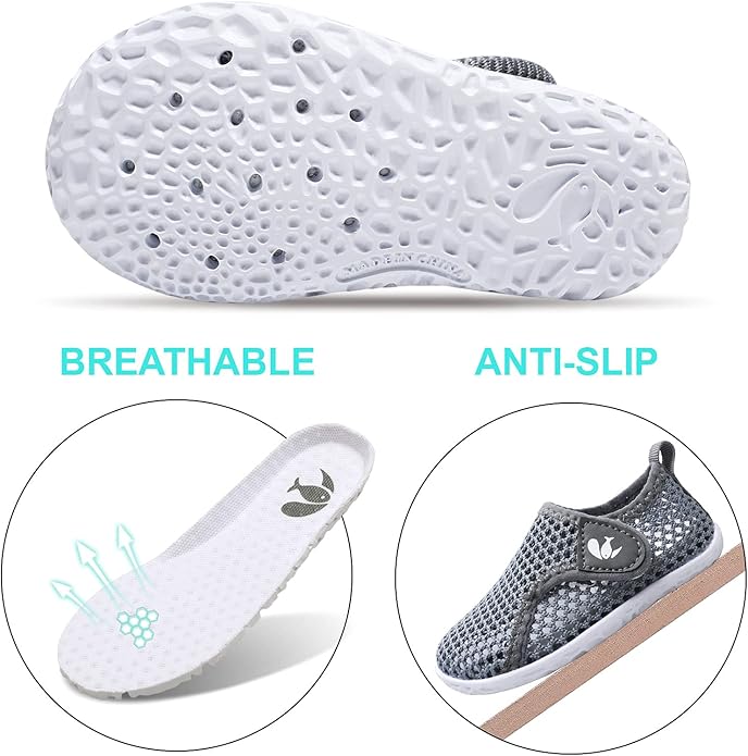 JOINFREE Baby Toddler Water Shoes Boys Girls Sandals Barefoot Kids Breathable Sneakers Shoes for Walking Running
