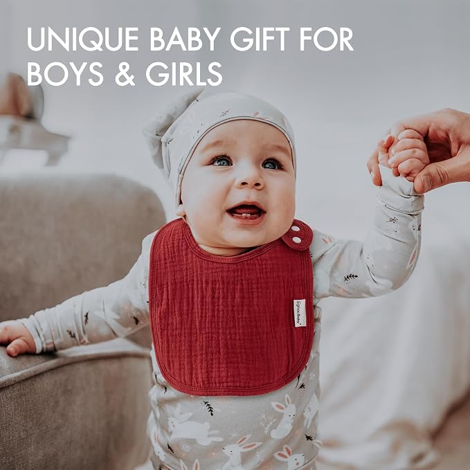 Muslin Baby Bibs for Drooling and Teething, Bibs for Boys Girls | Soft Cotton - Image 2